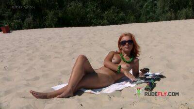 Sunny - Skinny young nudist babes enjoy a sunny day at the beach - hclips.com