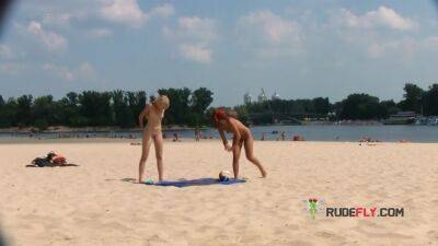 Skinny nudist teen hotties have a wonderful day at the beach - hclips.com
