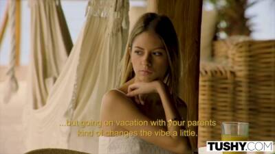Chris Diamond - Rebecca Volpetti - TUSHY Teen On Vacation Gapes For Bartender While Parents Are Away - sunporno.com