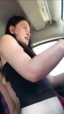Teen Rides Her Boyfriend While Driving - hclips.com