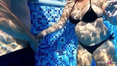 Underwater Sex With Curvy Teen - German Holiday Fuck After She Caught Him Jerking - hclips.com - Germany