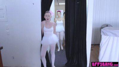 Watch these teen BFF ballerinas get trained by their instructor to deepthroat, fuck and suck big cocks - sexu.com