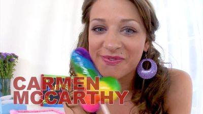 Topwebmodels' hot teen cutie Carmen McCarthy takes a big POV cock and a big throat pie - sexu.com