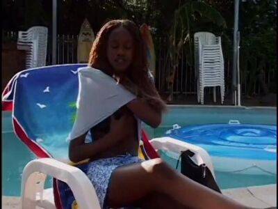 Young ebony with small tits gets some white cock banging - sunporno.com - Usa