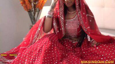 Desi Virgin Bride Fucked Hard on Suhagraat by Her Husband - hclips.com - India