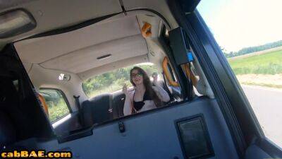 Slutty inked teen banged in the taxi outdoor by taxi driver - hotmovs.com