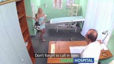 George Uhl - Sexy blonde teen with nice tits gets a full examination & deepthroats the doctor's big cock - sexu.com