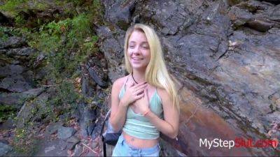 Stepdad pounds his young daughter in the woods - POV cumshot! - sexu.com