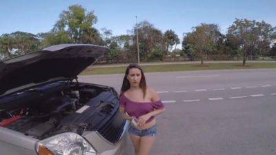 big tits teen fucked by stranger for cash to fix car pov - upornia.com
