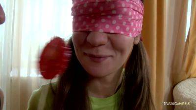 Blindfolded Teen Sucks A Lollipop Before Switching To A Hard Dick - upornia.com