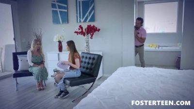 Foster Tapes - Foster gets to know her new perverted foster teen in a wild threesome - sexu.com