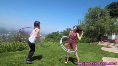 Jenna Sativa - Shyla Jennings - Jenna - Sensual scissoring with young hula hoop girls Shyla Jennings & Jenna Sativa - sexu.com