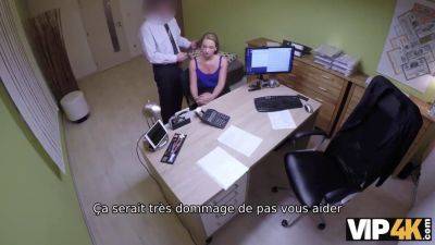 Agent offers loan to shy Czech teen for steamy office sex - sexu.com - Czech Republic