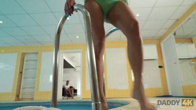 Kinky Czech Teen Licks Her Daddy's Old Man after Swimming Pool Fun - sexu.com - Czech Republic
