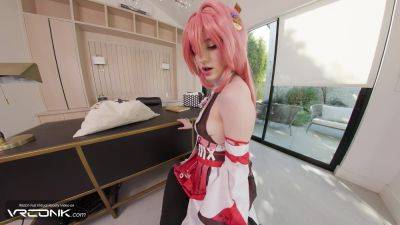 VR Conk Genshin Impact Yae Miko A sexy Teen Cosplay Parody PT2 With Melody Marks In HD Porn - txxx.com