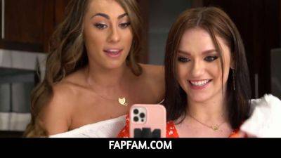 Gracie Gates & Mackenzie Mace share a steamy threesome in FapFam - Freeuse Teen Stepsister Threesome With Step - sexu.com - Usa