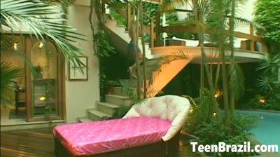 Blonde Teen girl from Brazil has Sex Outdoors - txxx.com - Brazil